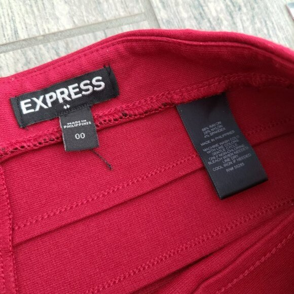 Express women's pleated red mini skirt size 00 - Picture 8 of 8